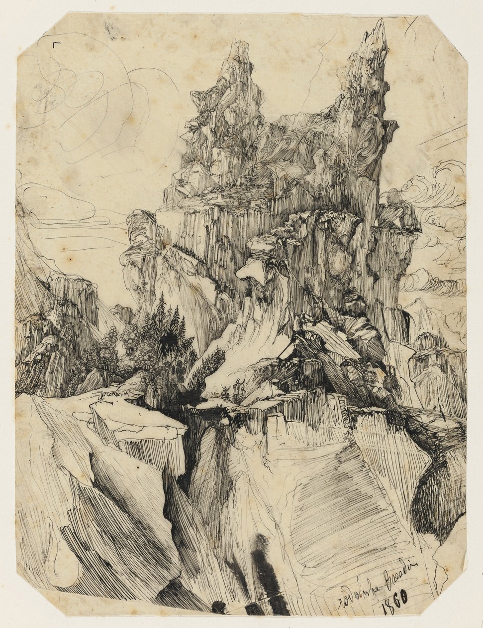 La grieta, 1860 de Rodolphe Bresdin