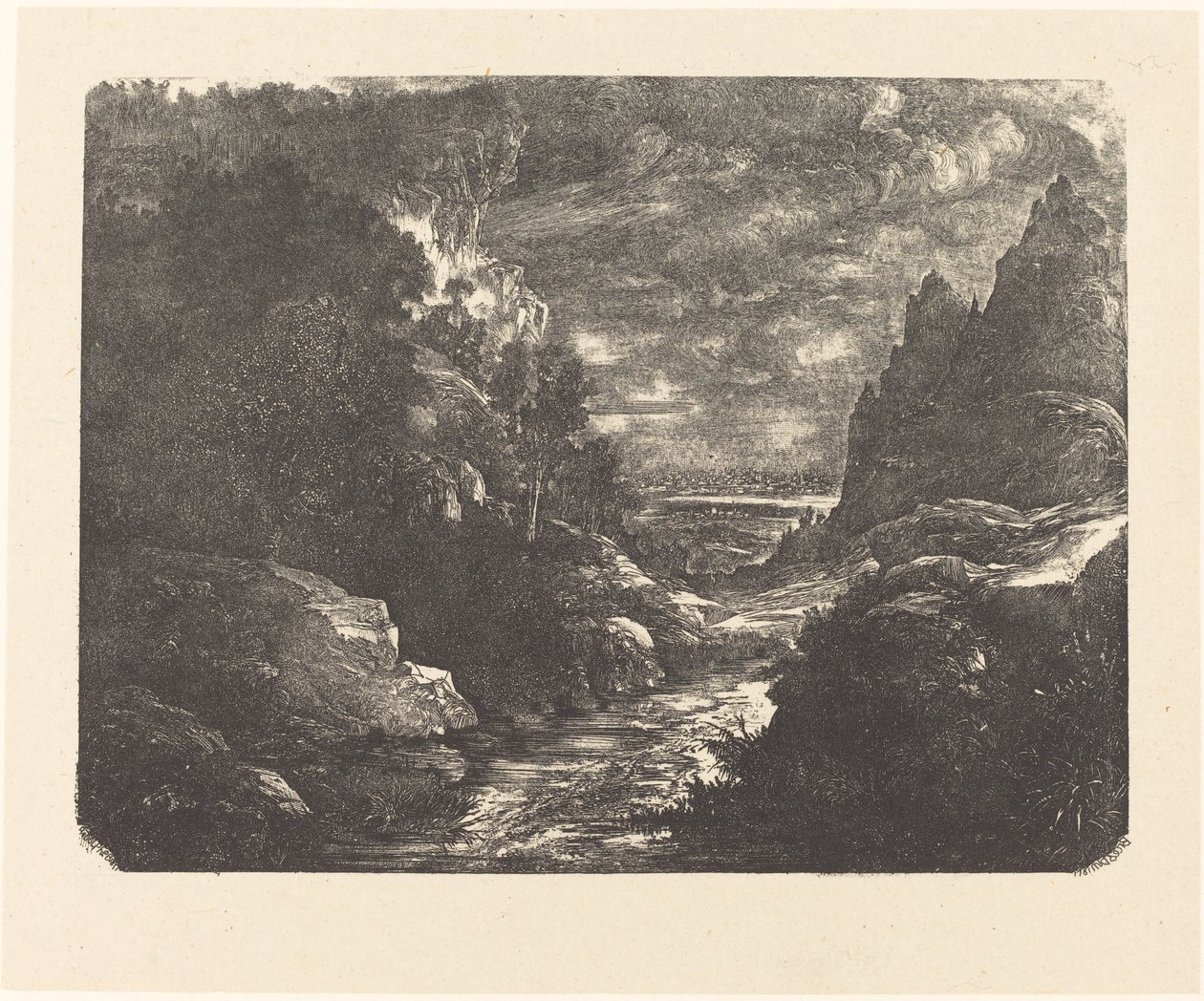 El arroyo en la garganta de Rodolphe Bresdin