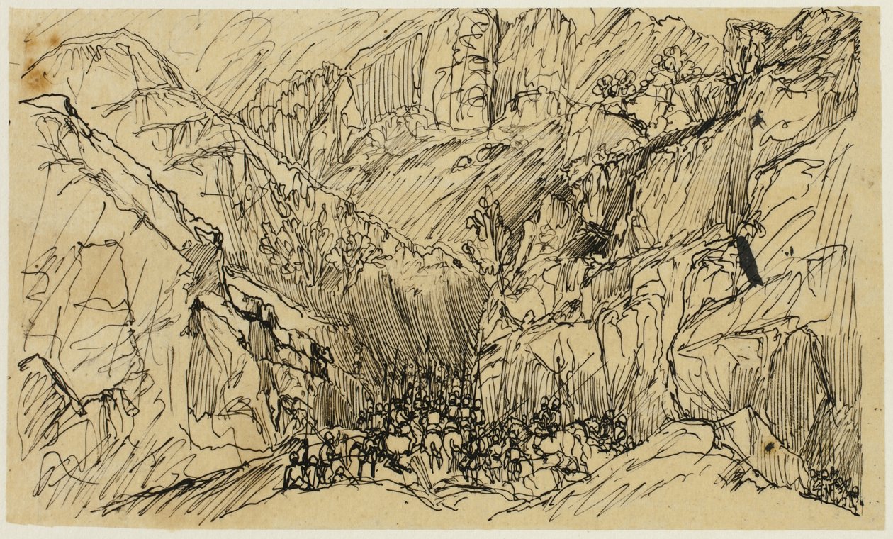 Tropas en el paso de Rodolphe Bresdin