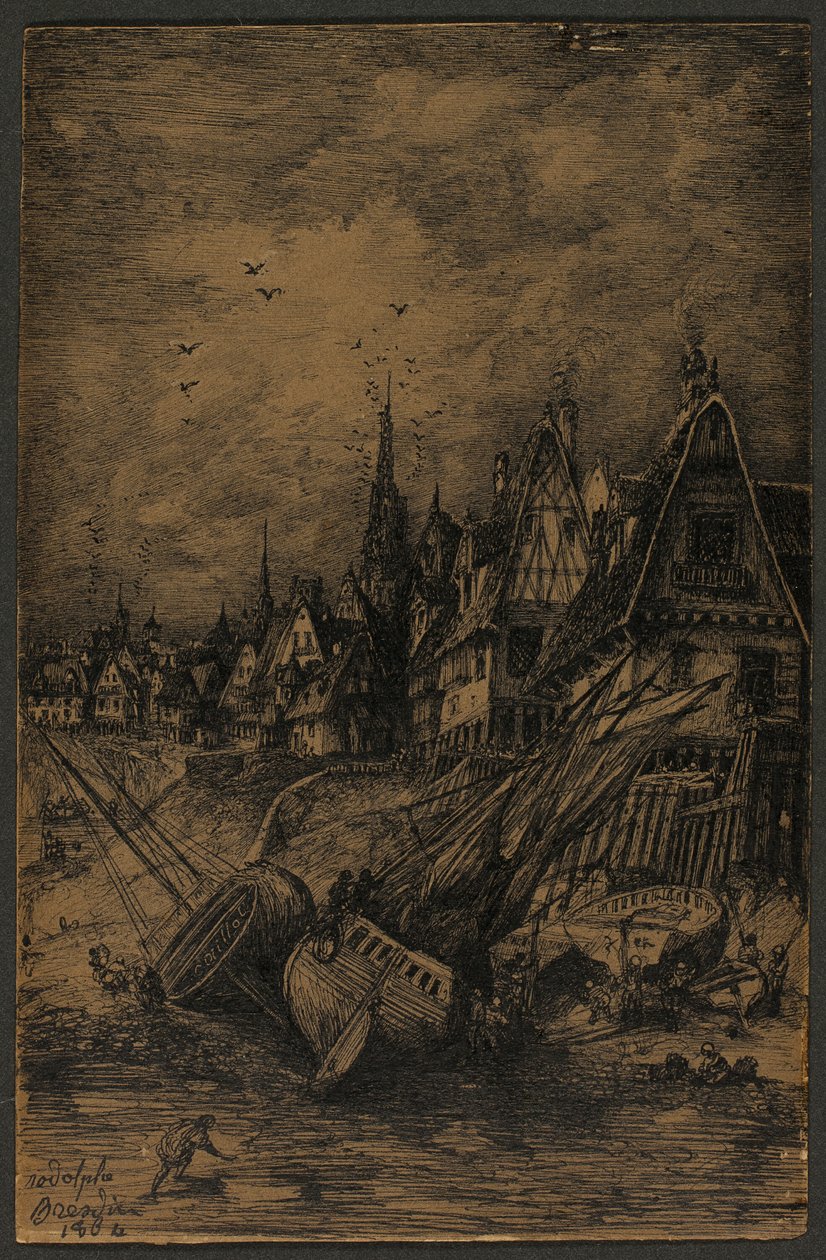 Barcos varados de Rodolphe Bresdin