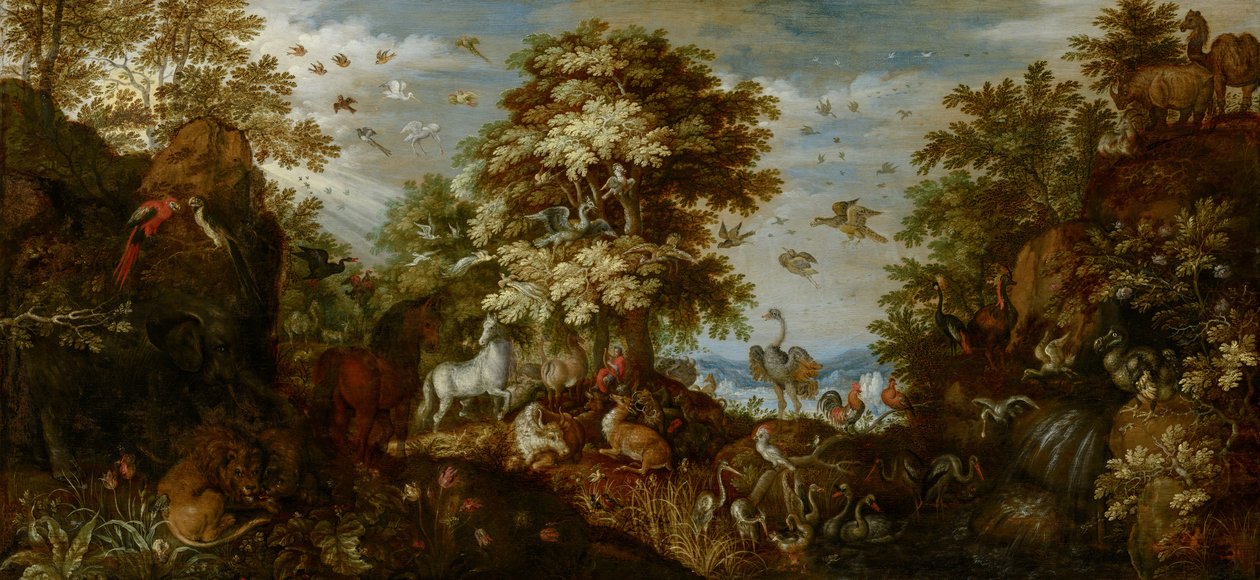Orfeo encantando a los animales con su música, 1627 de Roelandt Jacobsz. Savery