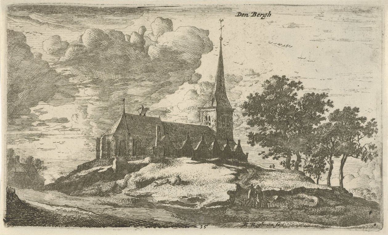 Iglesia en Nederhorst den Berg Den Bergh (título sobre objeto) de Roelant Roghman