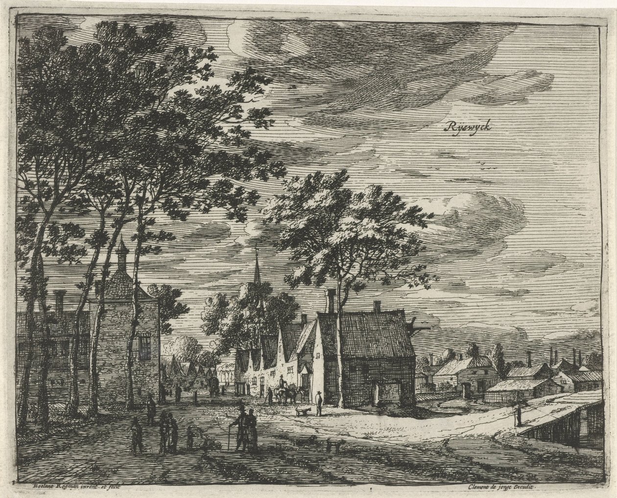Rijswijk Ryswyck (título sobre el objeto) Paisajes en las provincias de Holanda y Utrecht (título de la serie) de Roelant Roghman