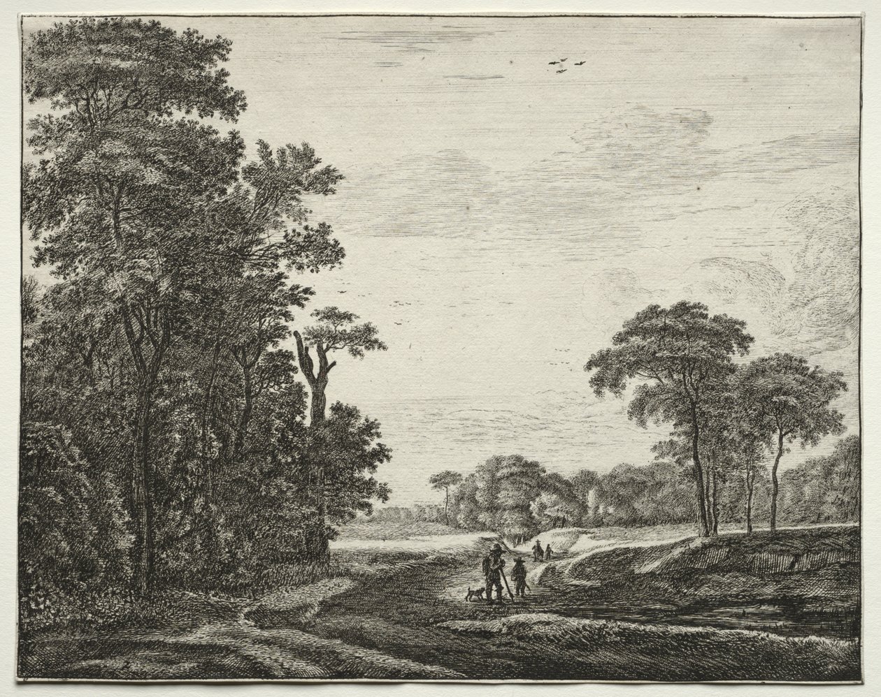 Seis vistas en el Bosque de La Haya: Placa 2 de Roelant Roghman