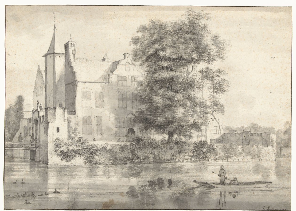 Vista de Huis te Rhoon, vista desde el sur de Roelant Roghman