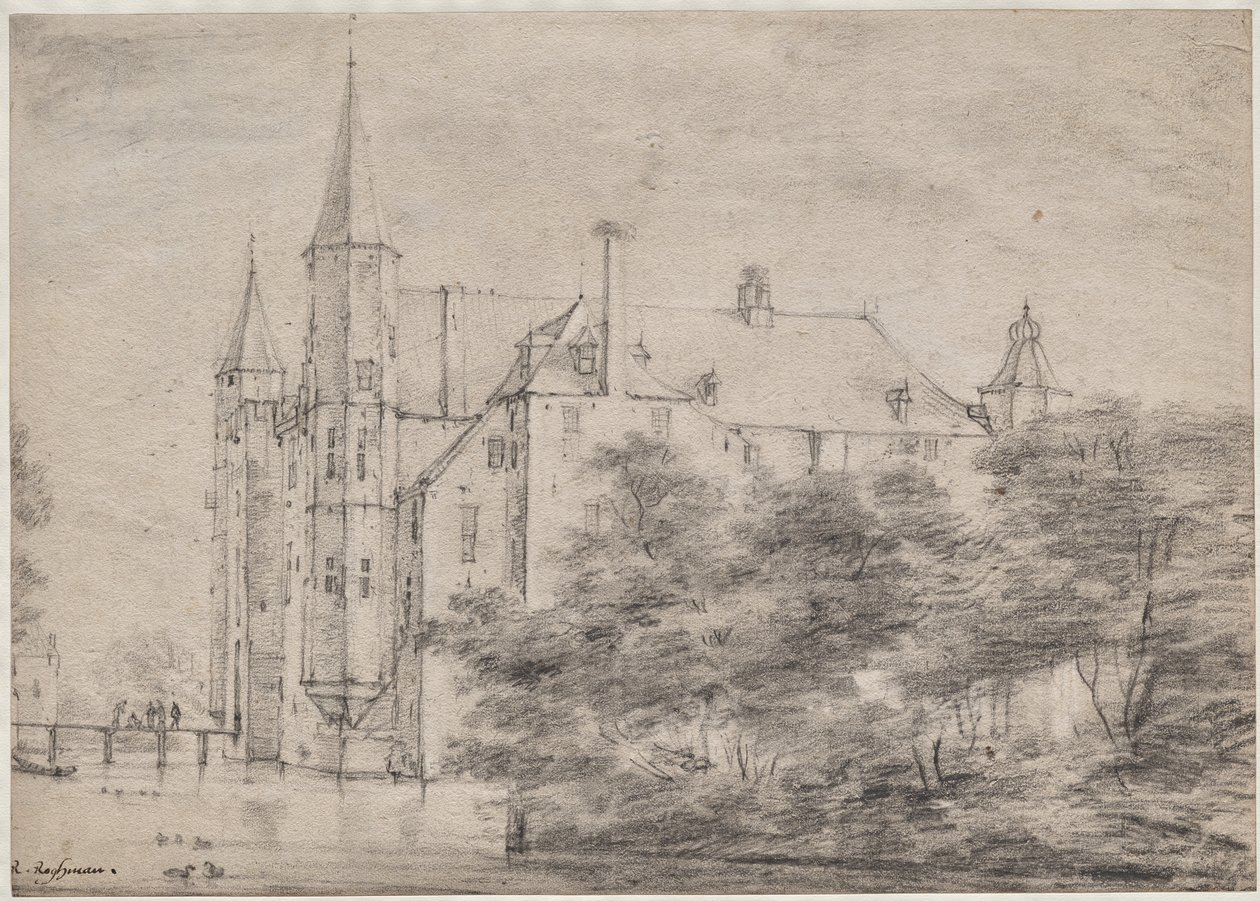 Castillo Zuylen cerca de Utrecht de Roelant Roghman