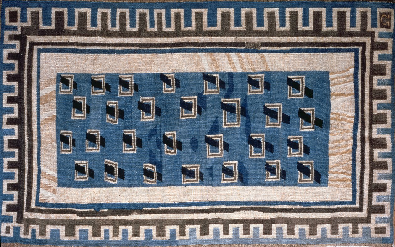 Reproducción de un diseño de alfombra para el Taller Omega de Roger Eliot Fry