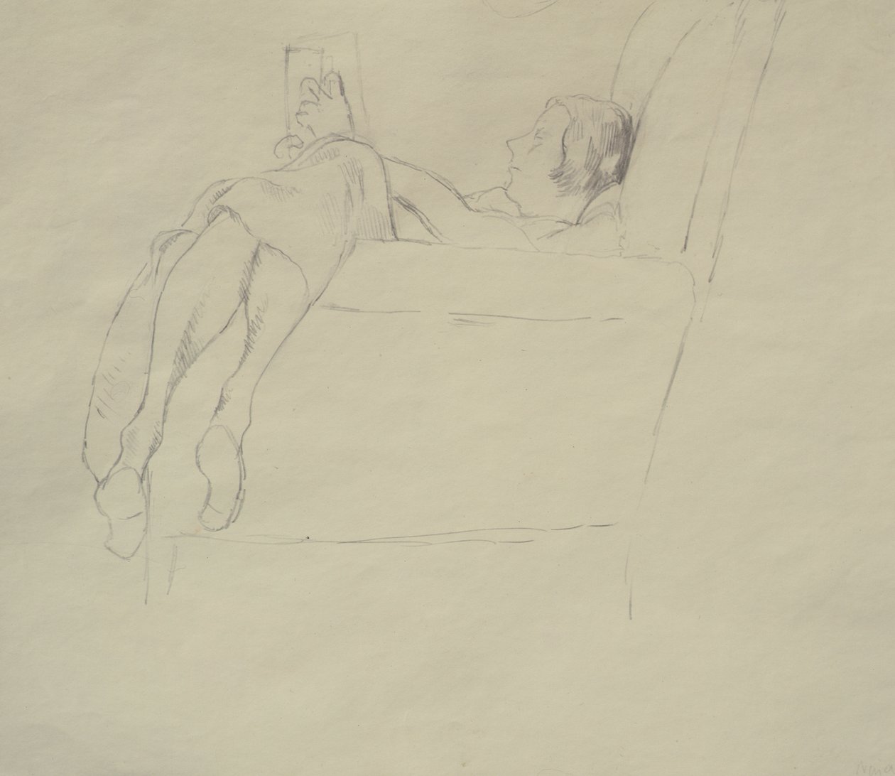 Nina Hamnett leyendo de Roger Eliot Fry