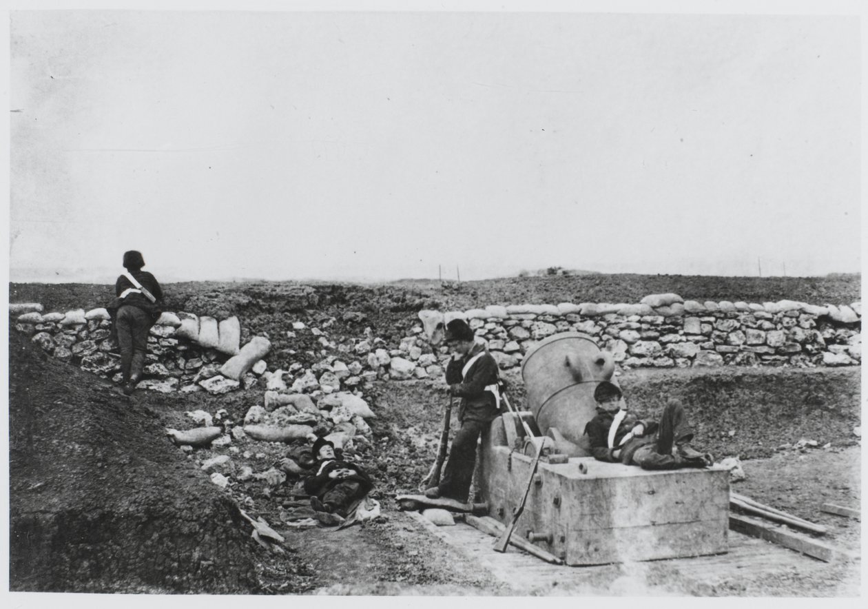 Un día tranquilo en la Batería de Morteros, Crimea de Roger Fenton
