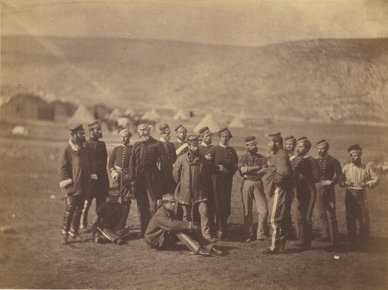 Coronel Doherty, oficiales y hombres. 13.º Dragones Ligeros. de Roger Fenton