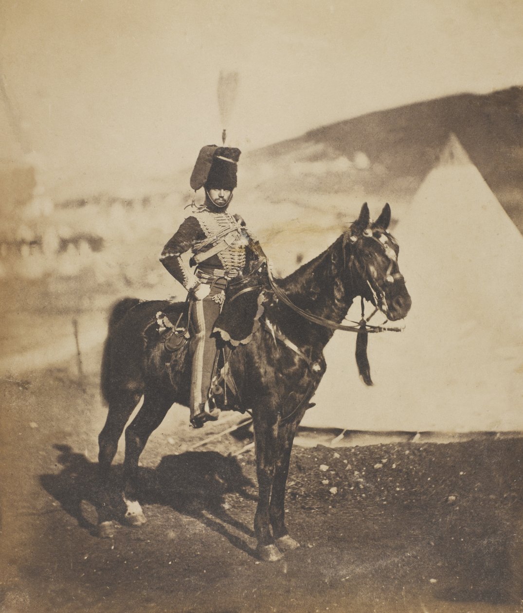 Corneta Henry John Wilkin, 11º (o del propio Príncipe Alberto) Húsares, 1855 de Roger Fenton