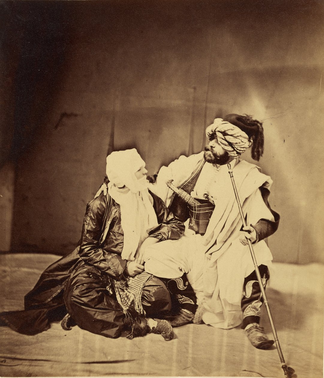 Pareja disfrazada de Roger Fenton