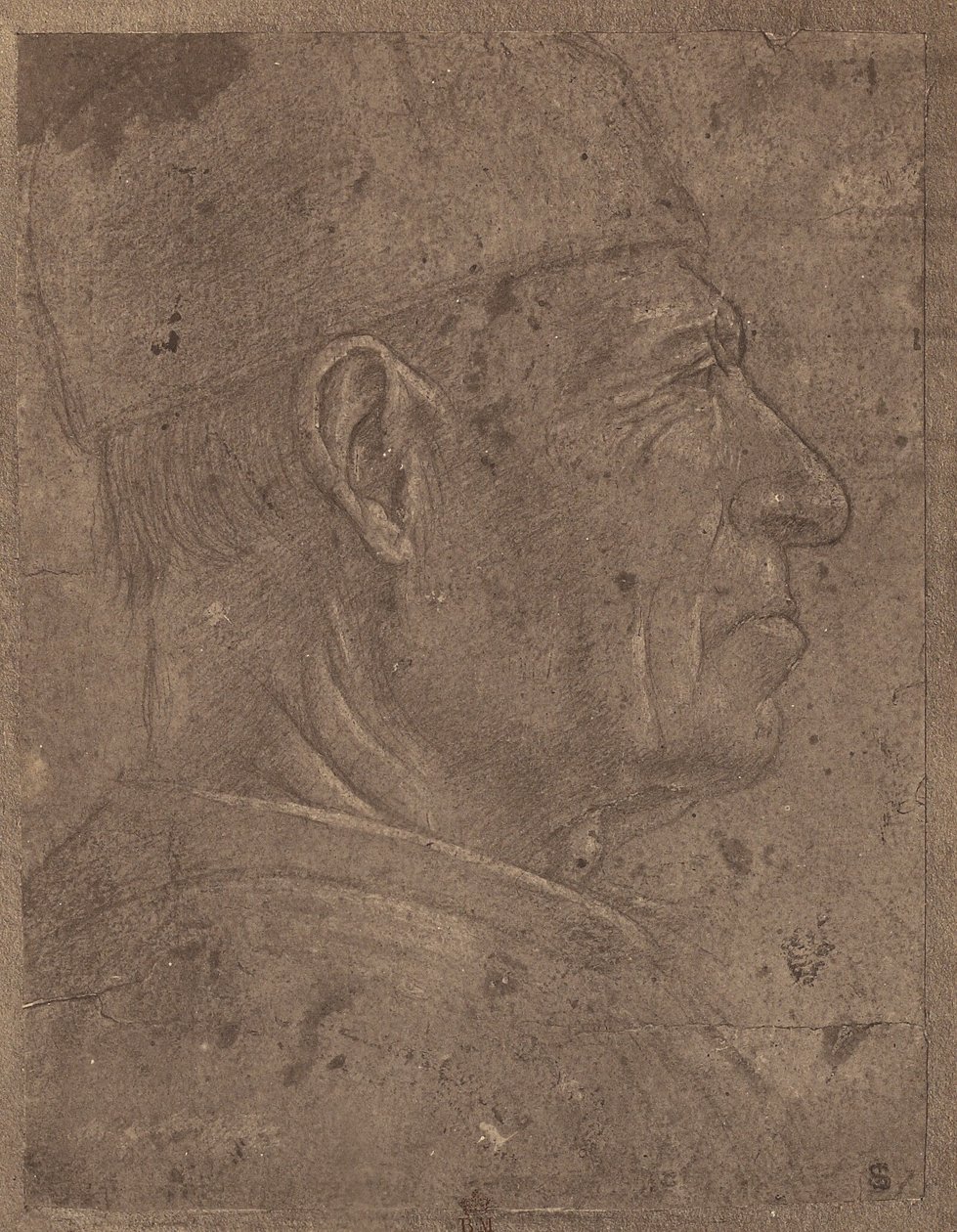Dibujo de una cabeza de hombre de perfil de Agnolo Gaddi de Roger Fenton