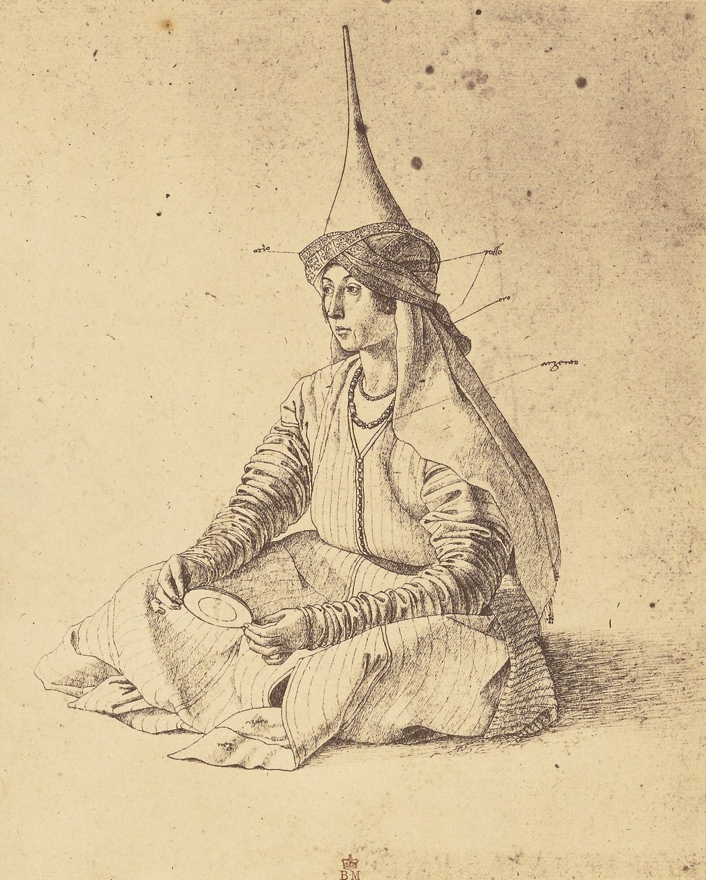 [Dibujo de una mujer turca sentada por Gentile Bellini] de Roger Fenton