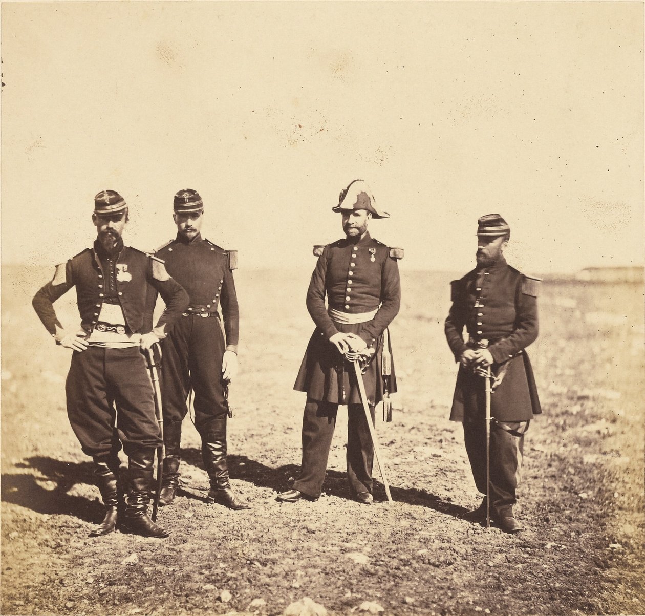 El general Bennet y los oficiales de su estado mayor de Roger Fenton