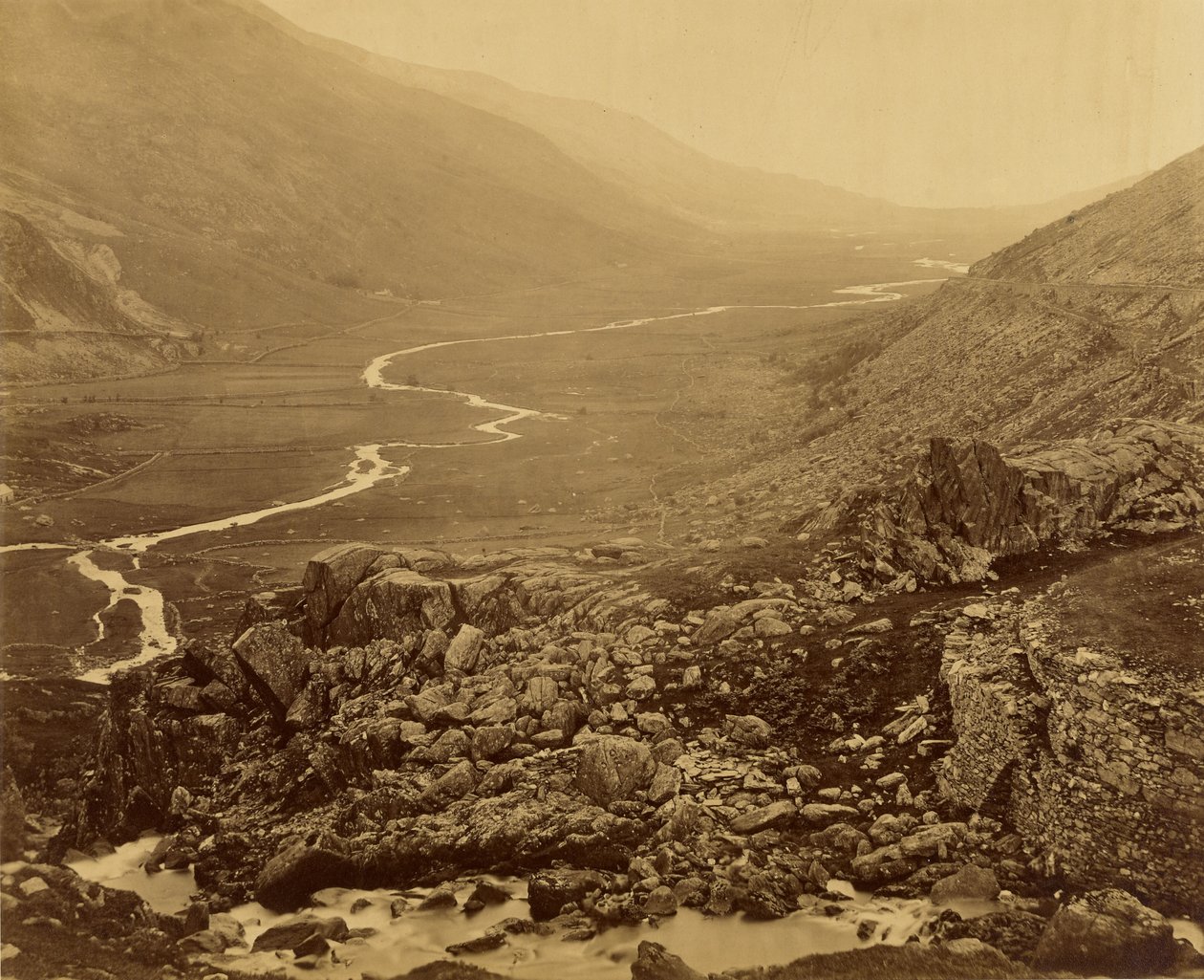 Glyn Francon, desde el lago Ogwen de Roger Fenton
