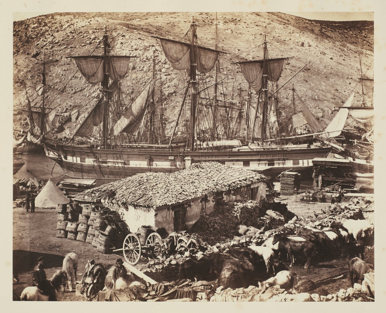 Puerto de Balaclava, el muelle del ganado de Roger Fenton