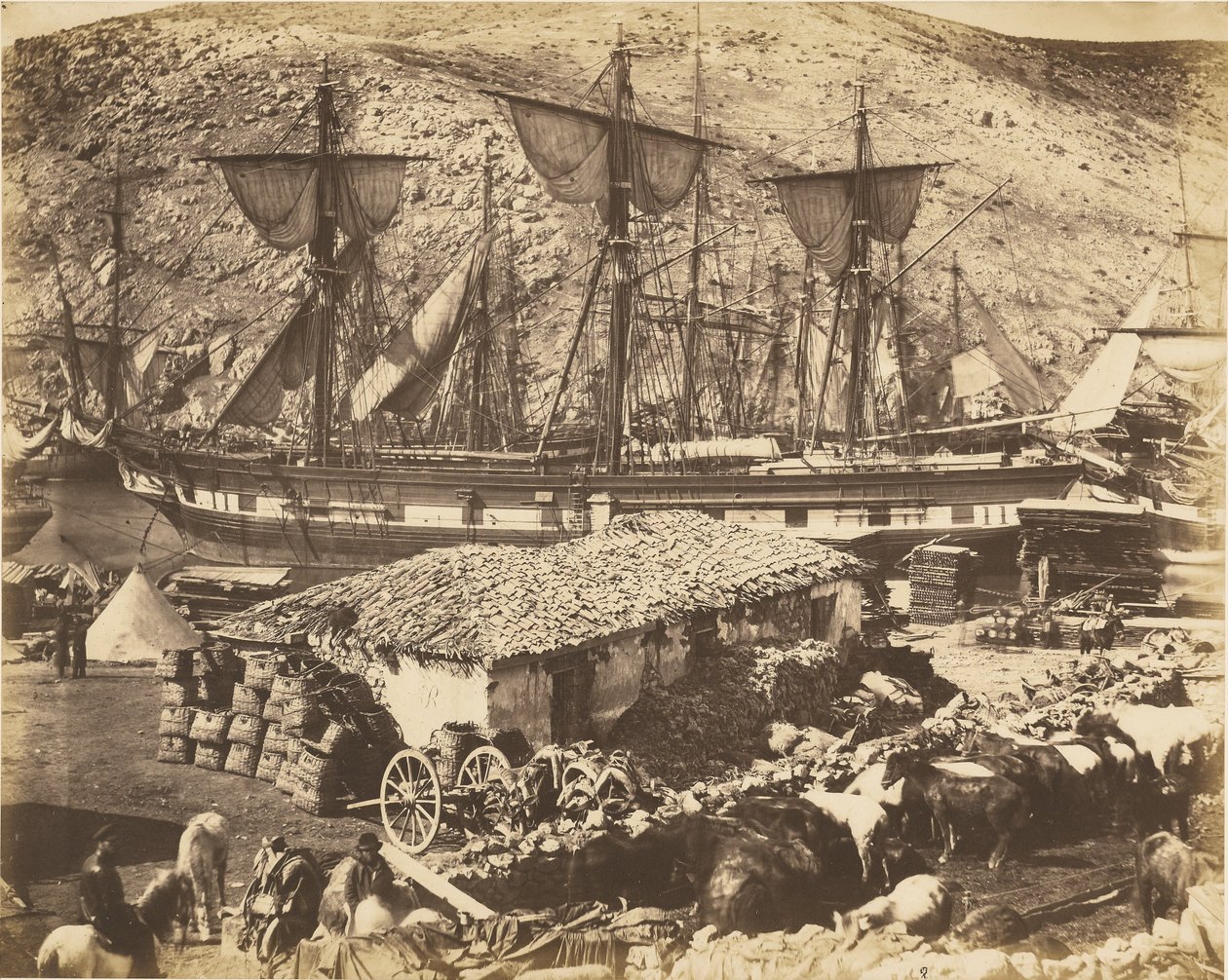 Puerto de Balaclava, el muelle para ganado de Roger Fenton