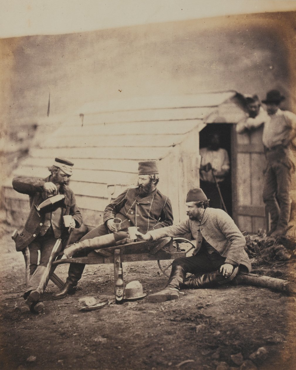 Dificultades en el campamento, de un álbum de 52 fotografías asociadas con la Guerra de Crimea, 1855 de Roger Fenton