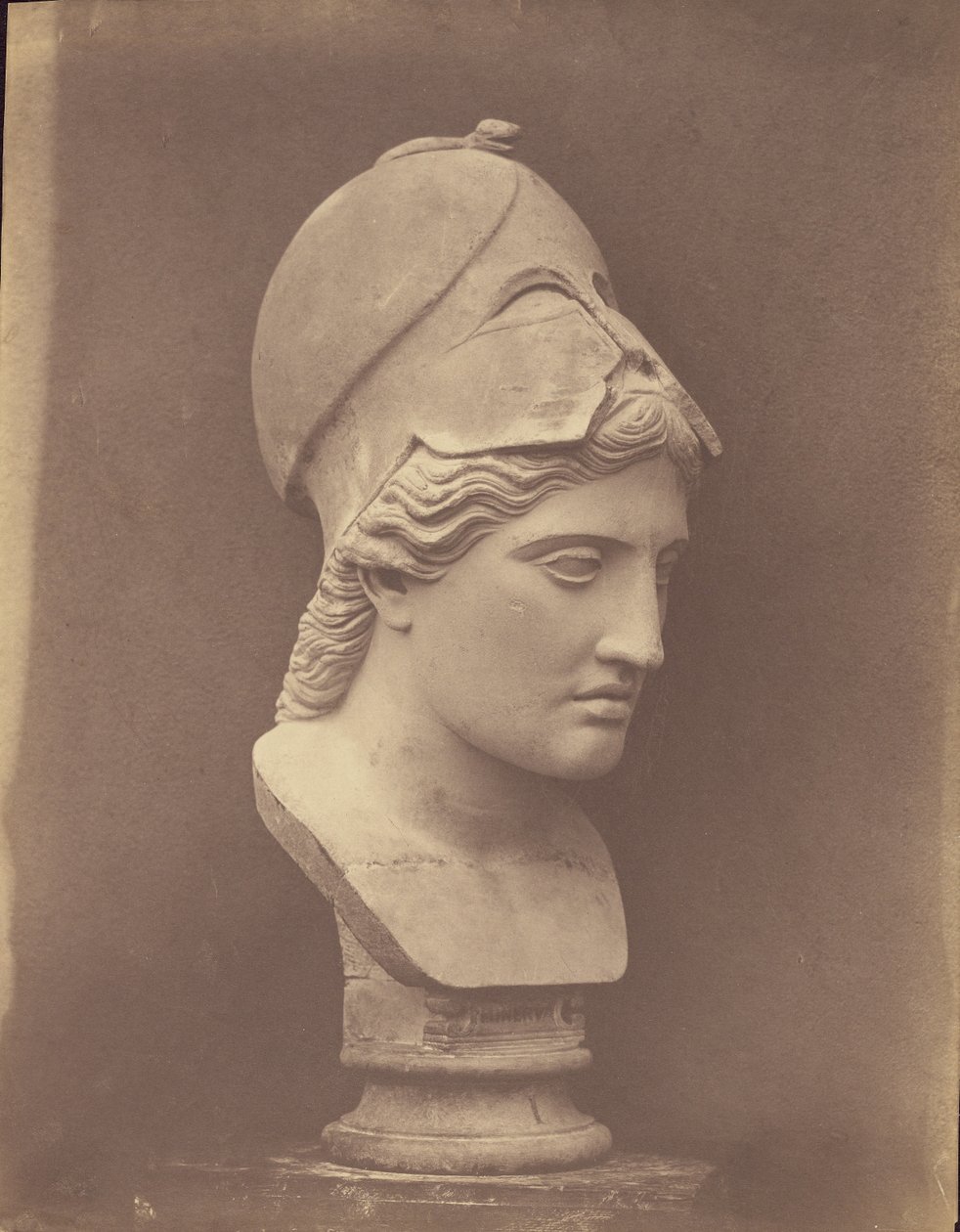 Cabeza de Minerva [vista de tres cuartos] de Roger Fenton