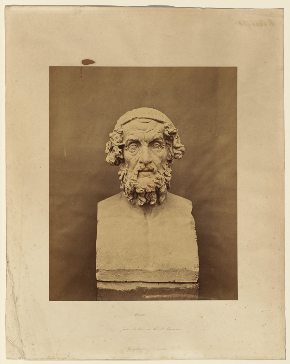 Homero, según el busto del Museo Británico de Roger Fenton