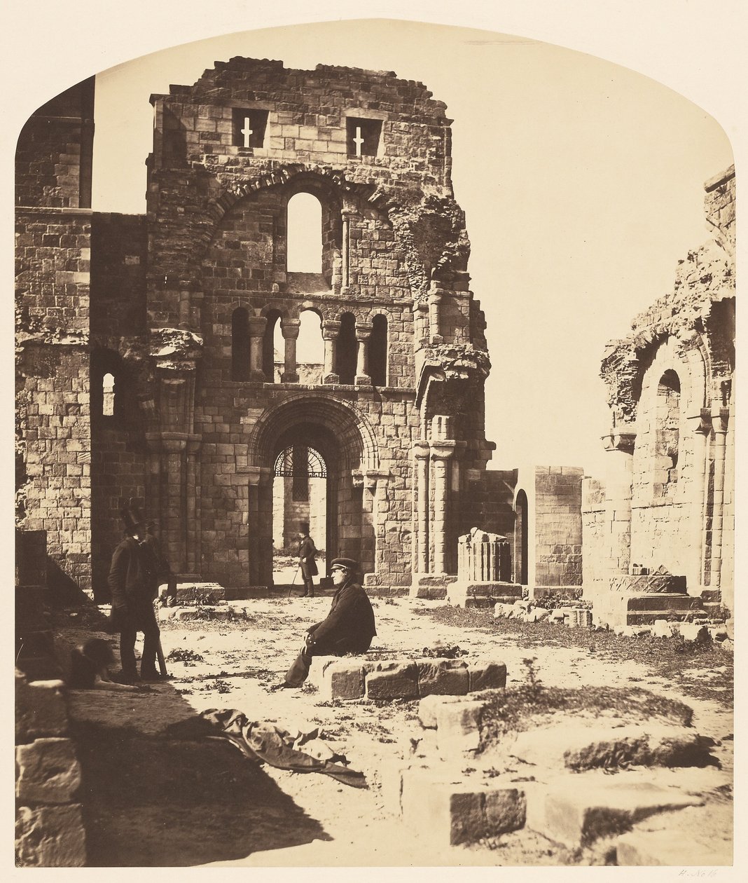 Interior, priorato de Lindisfarne, extremo oeste de Roger Fenton