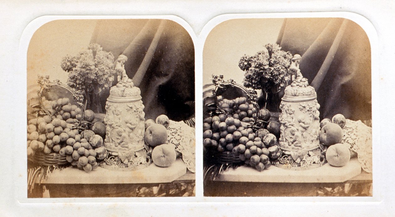 Jarra de marfil y frutas de Roger Fenton