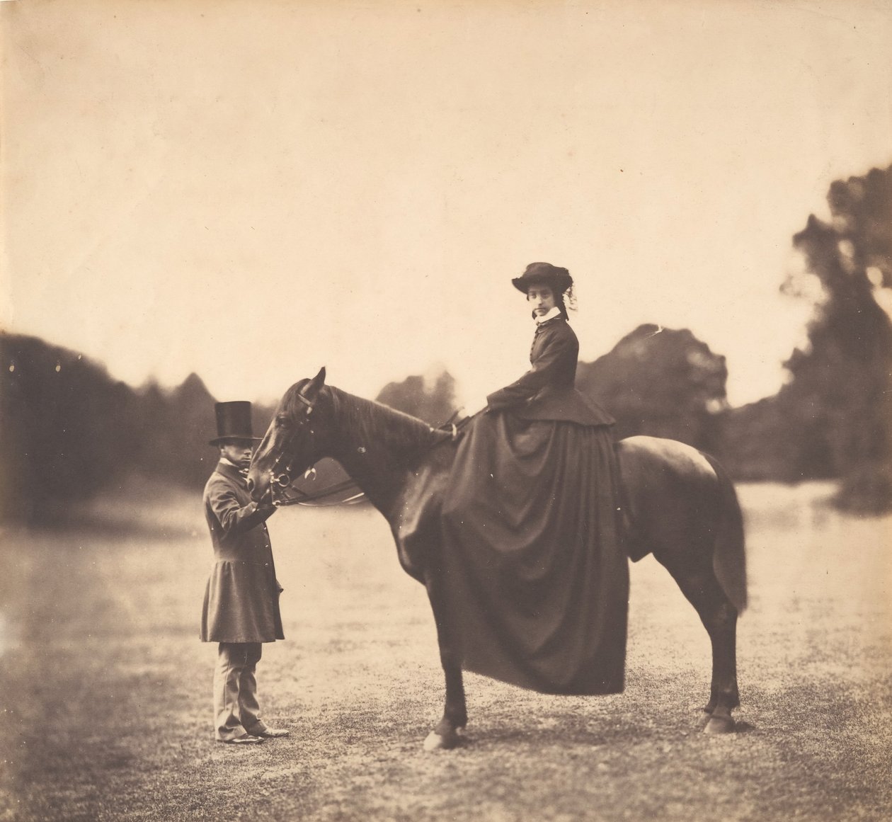 Dama a Caballo, 1850s de Roger Fenton