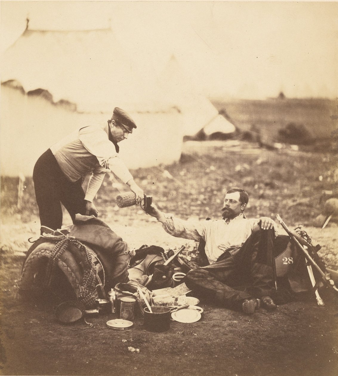 El teniente coronel Hallewell, su jornada de trabajo terminada. de Roger Fenton