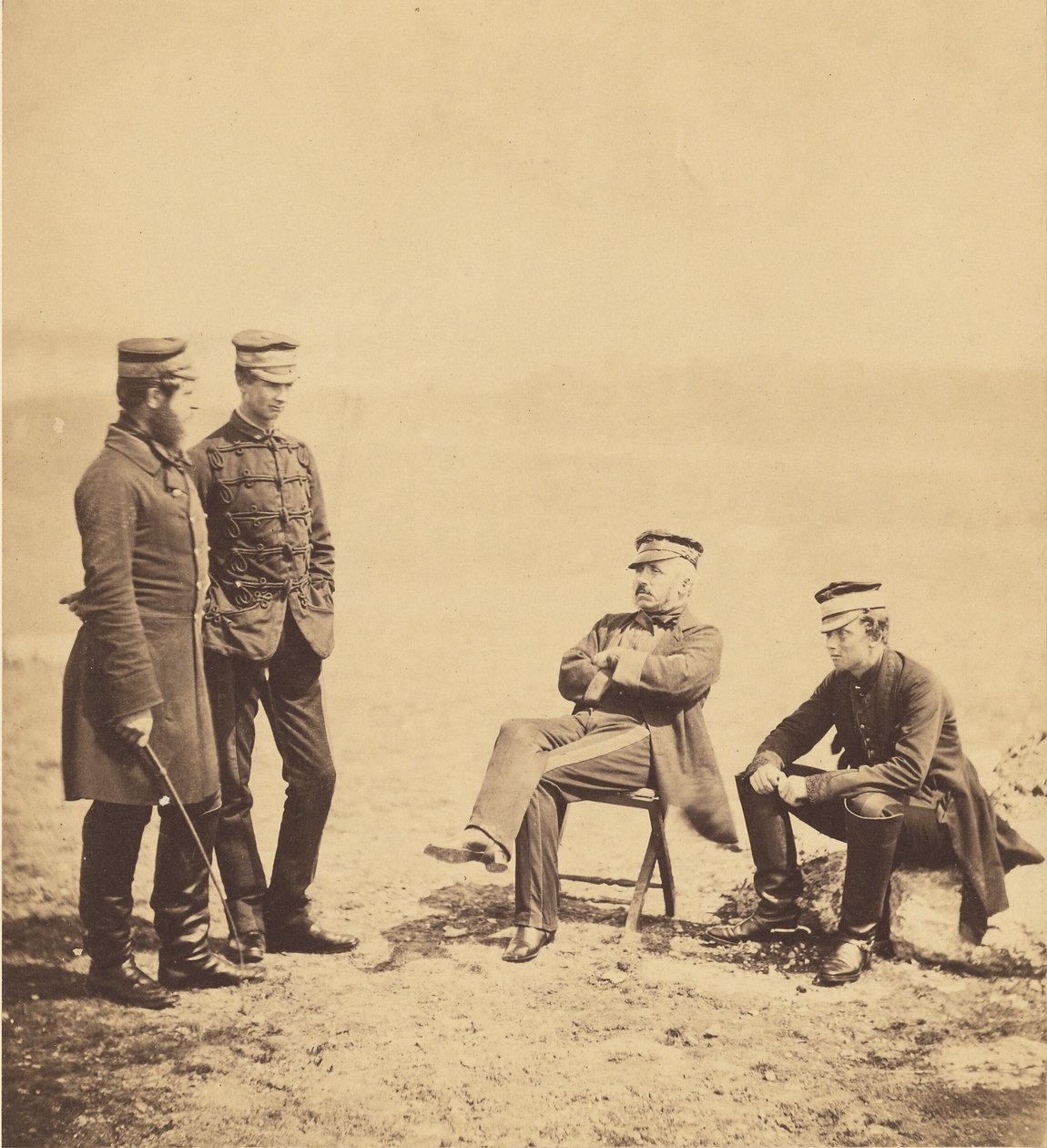 El teniente general Barnard y su estado mayor de Roger Fenton