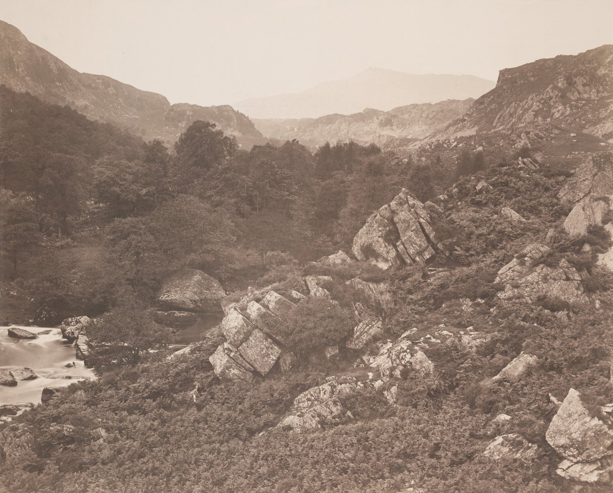 Moel Seabid, desde el valle de Lledr de Roger Fenton