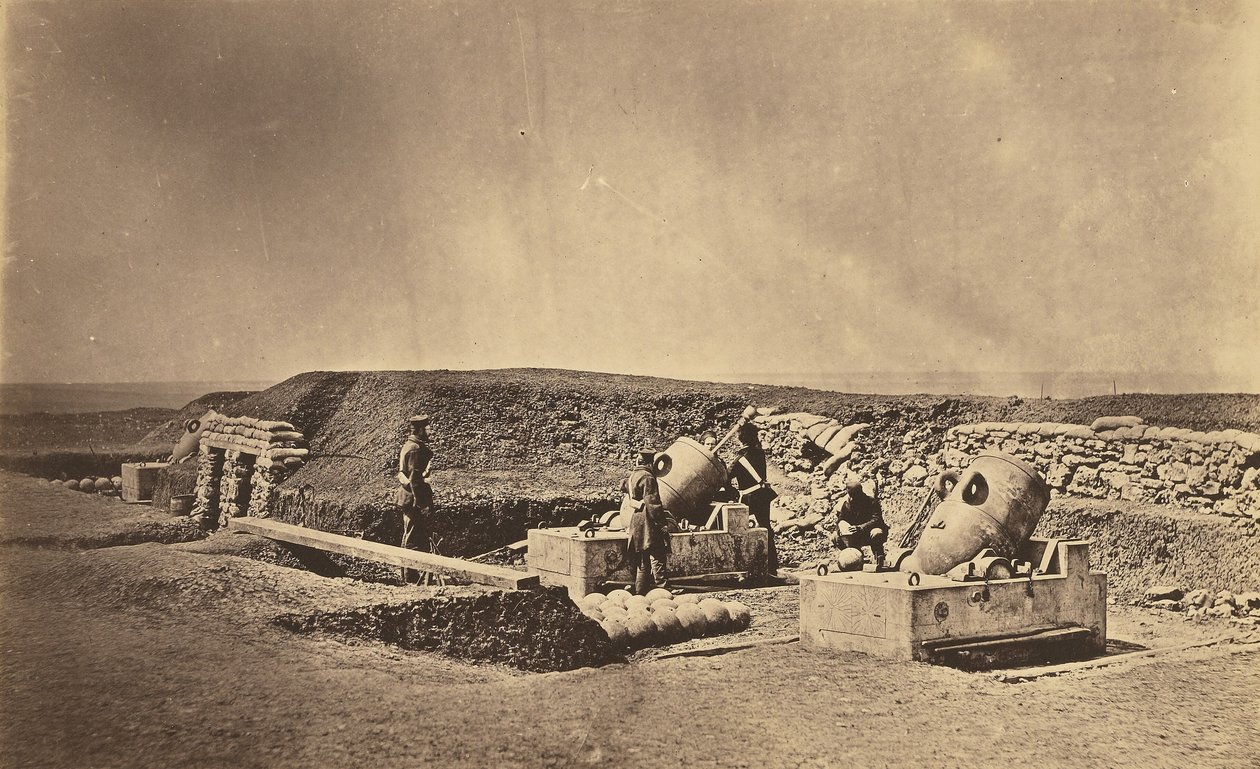 Baterías de morteros frente a Picquet House, División Ligera de Roger Fenton