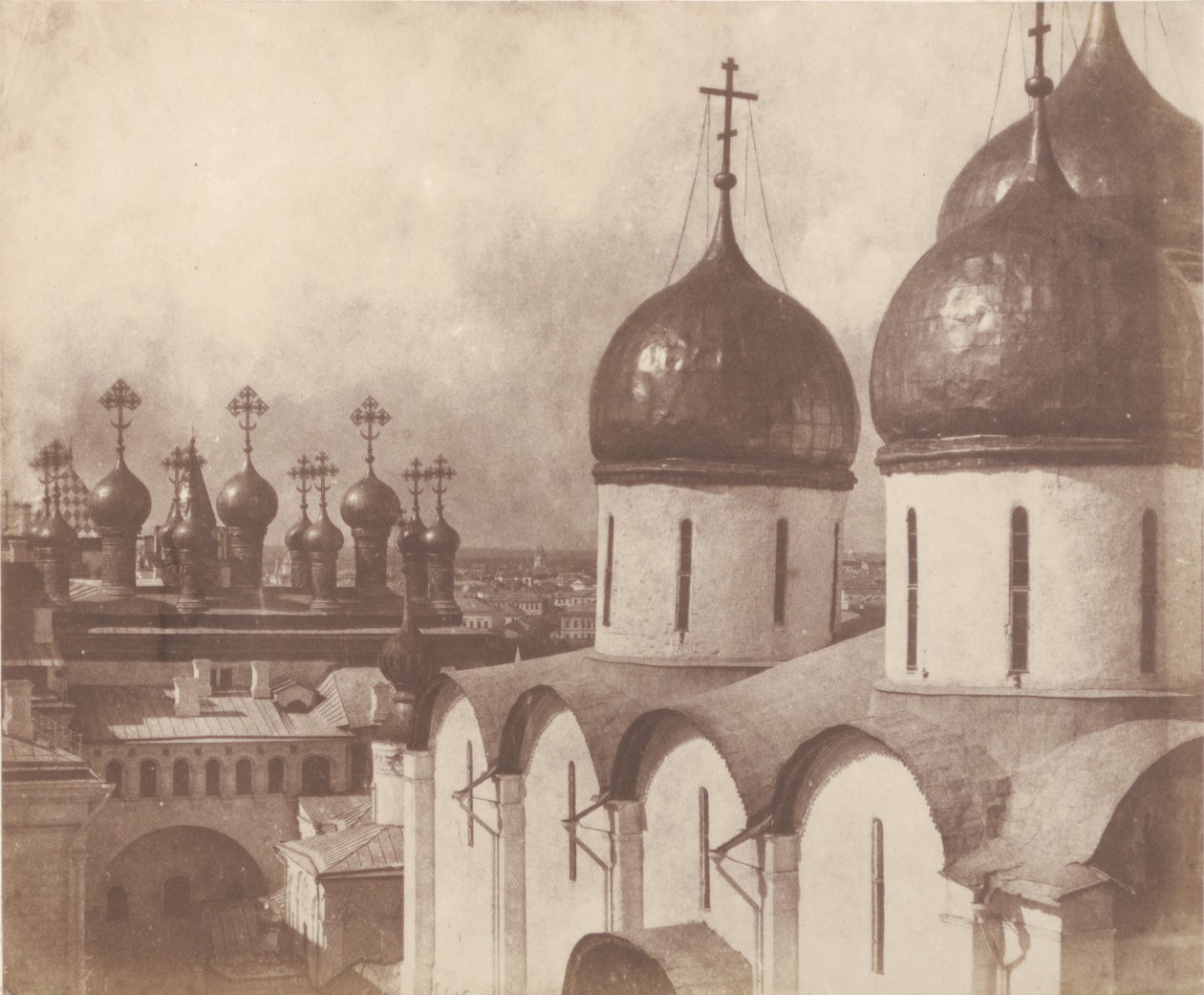 Moscú, Cúpulas de Iglesias en el Kremlin, 1852 de Roger Fenton