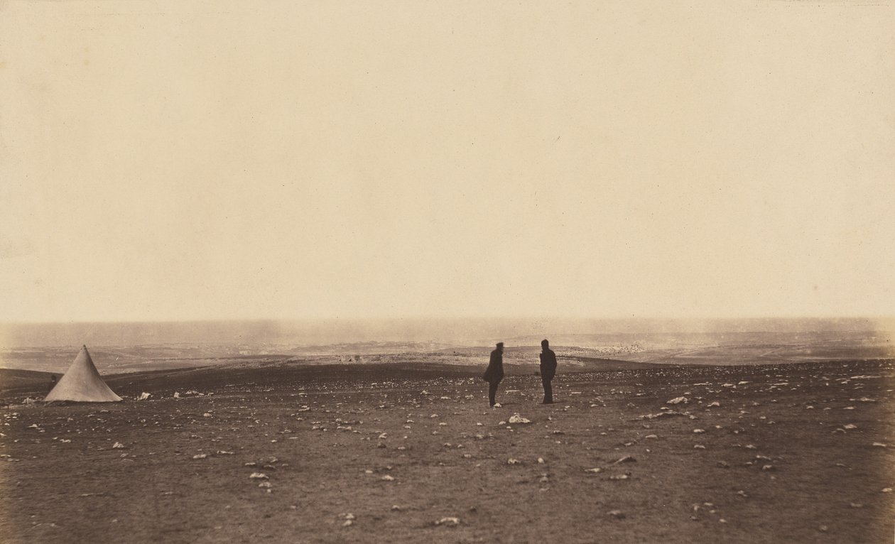 Oficiales en el mirador de Cathcarts Hill de Roger Fenton
