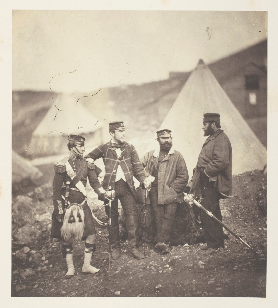 Oficiales del 42.º Regimiento de Highlanders de Roger Fenton