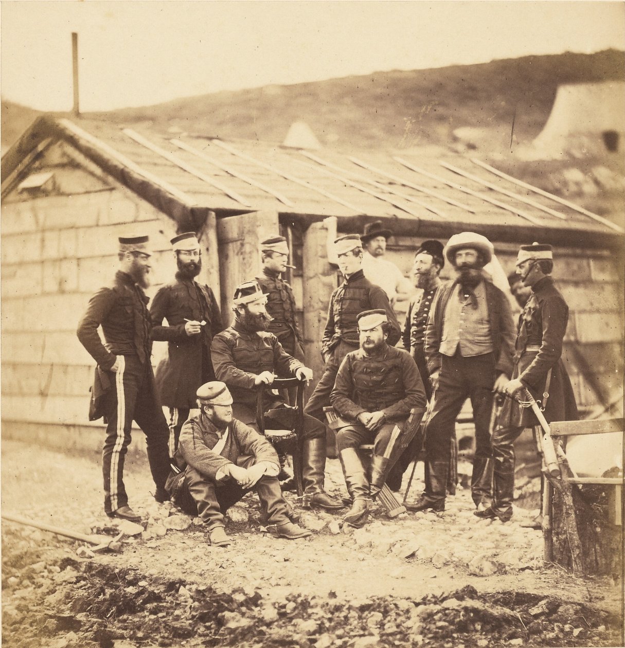 Oficiales del 4.º Regimiento de Dragones Ligeros. de Roger Fenton
