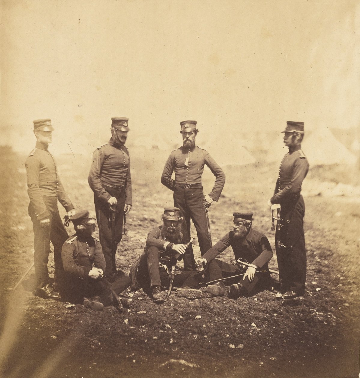 Oficiales de la 68.ª Infantería Ligera de Roger Fenton