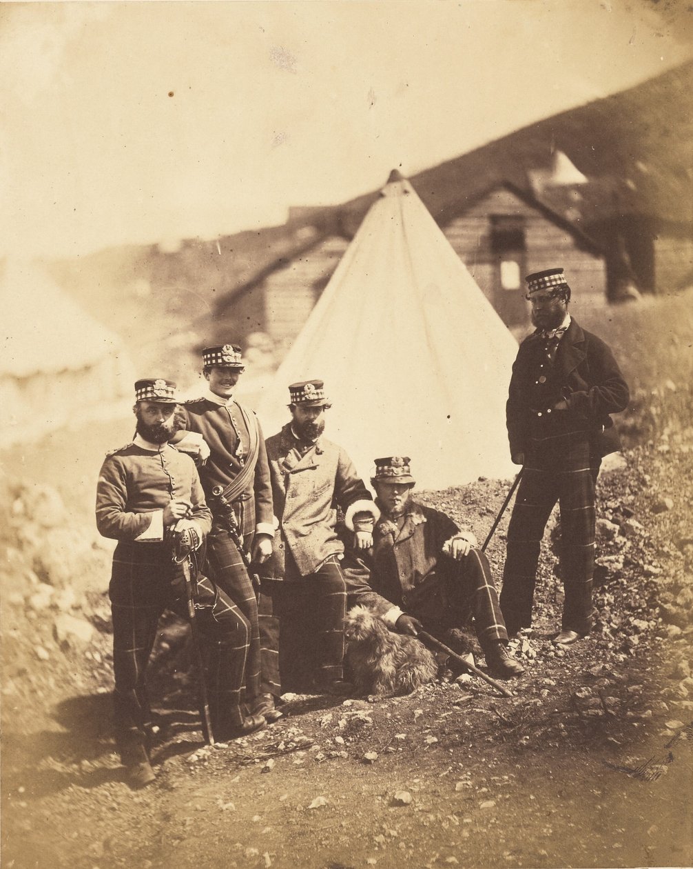Oficiales del 71.º regimiento de Highlanders de Roger Fenton