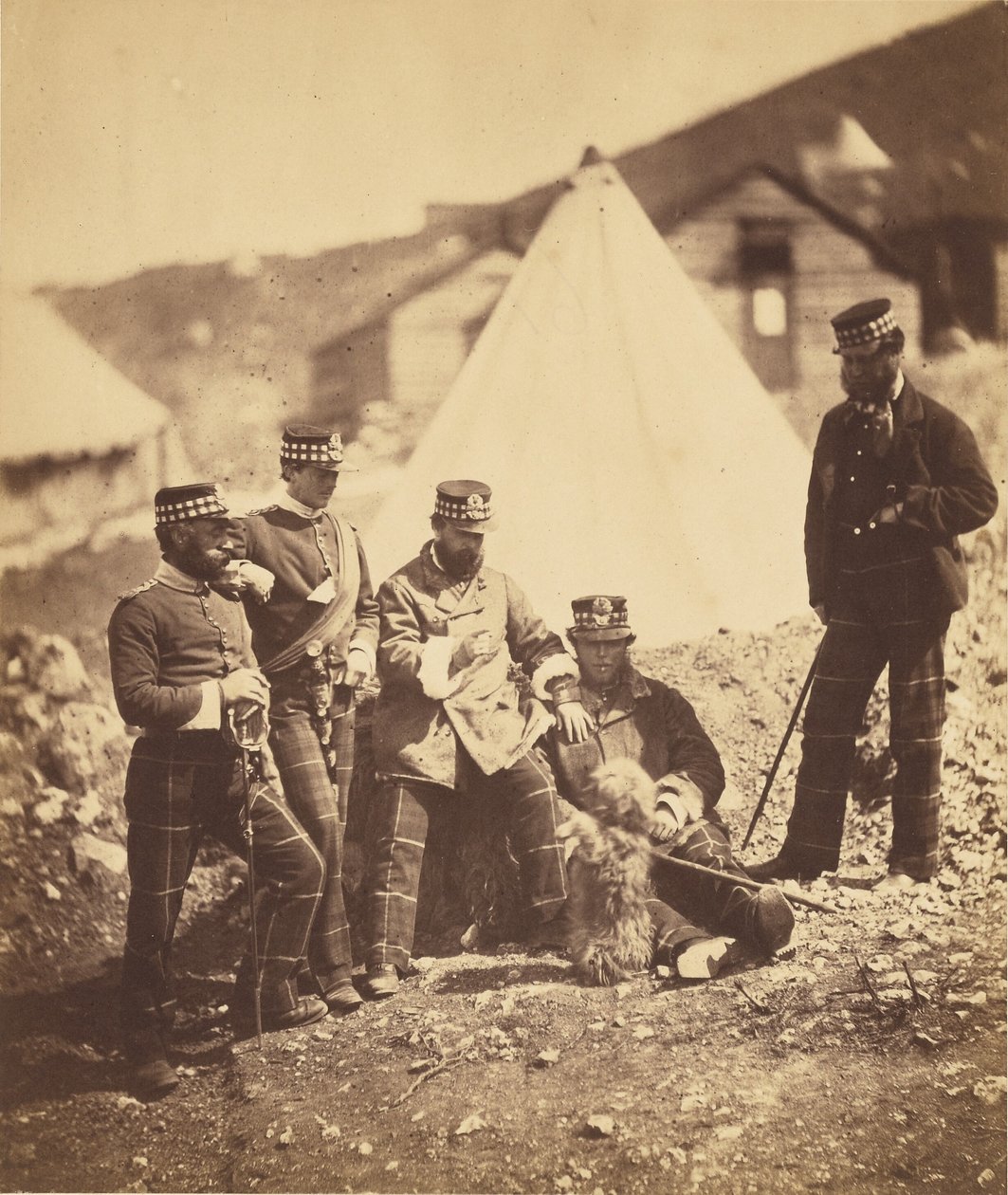Oficiales del 71.º Regimiento de Highlanders de Roger Fenton