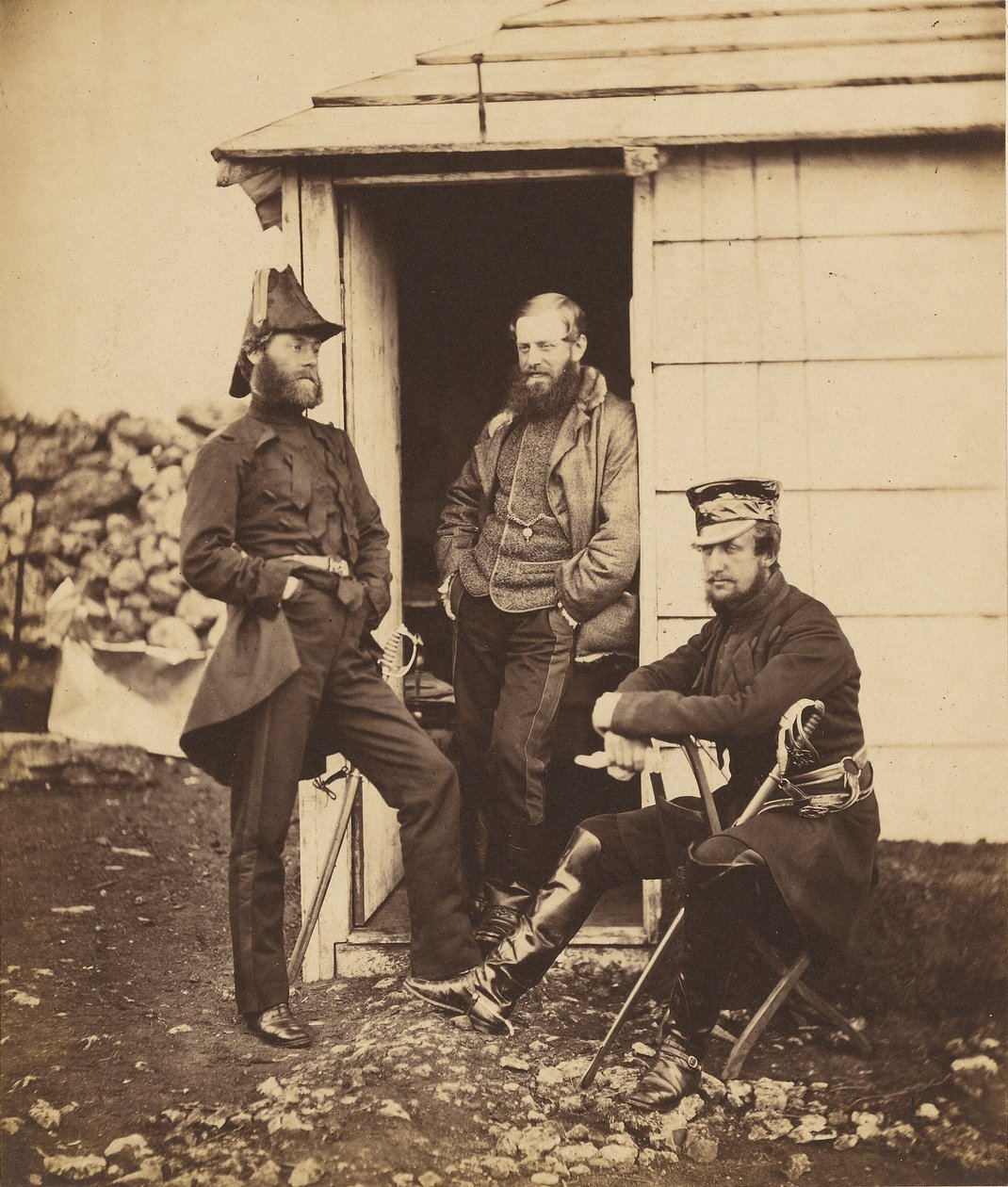 Oficiales del estado mayor del teniente general Sir G. Brown de Roger Fenton