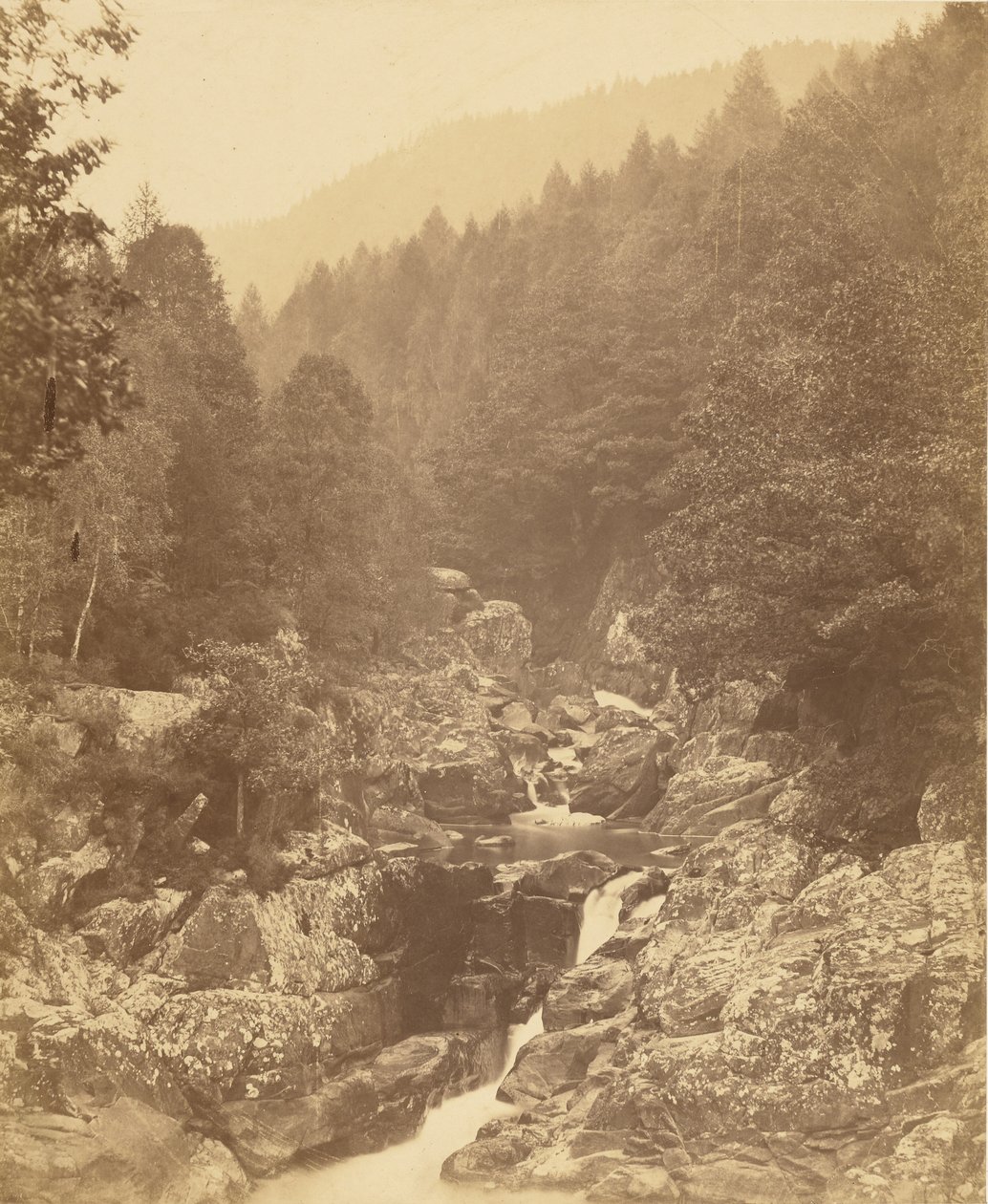 En el Llugwy, debajo de las cataratas Swallow. de Roger Fenton