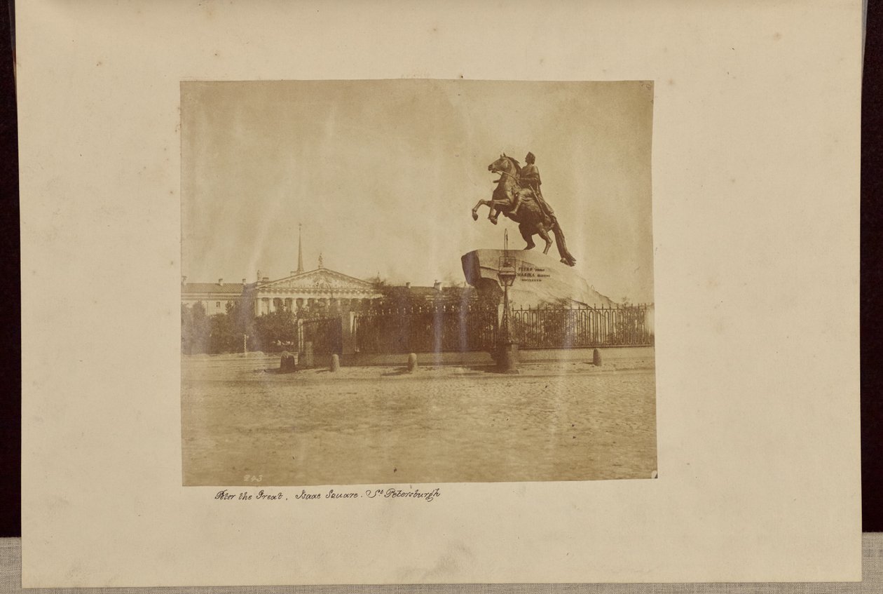Pedro el Grande, Plaza Isaac, San Petersburgo [sic]. de Roger Fenton