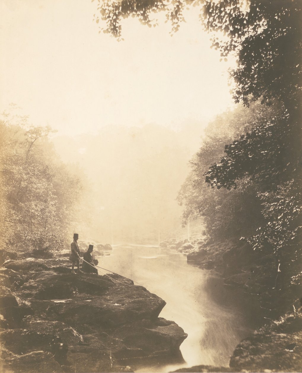 Wharfe y Pool, Debajo del Strid, 1854 de Roger Fenton