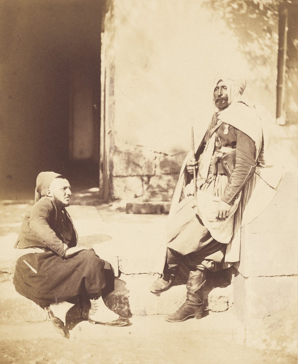Zuavo y spahi, asistentes del mariscal Pélissier de Roger Fenton