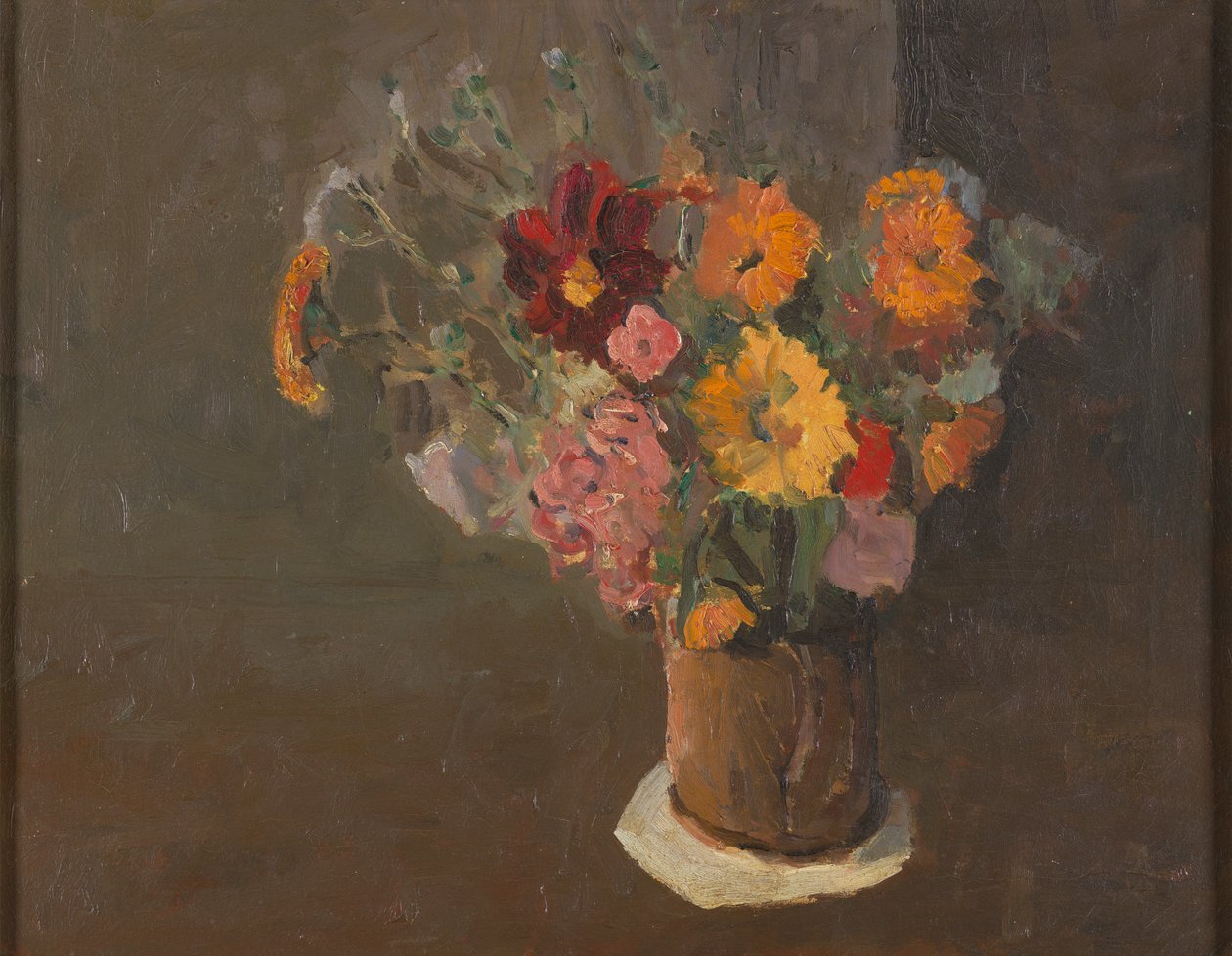 Naturaleza muerta (margaritas de San Miguel en una jarra) de Roger Fry