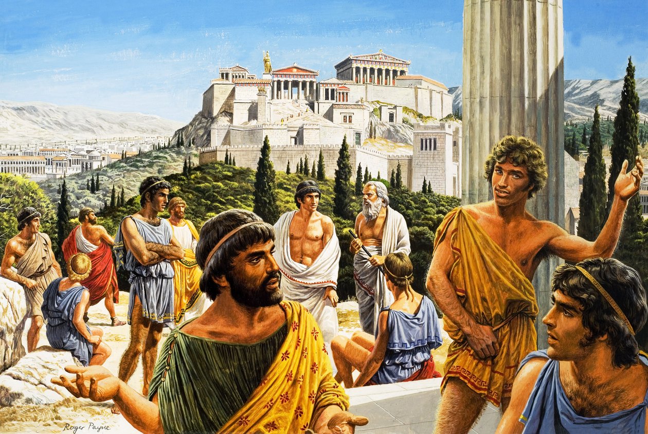 Coronación de Atenas, de "la Edad de Oro" (gouache sobre papel) de Roger Payne