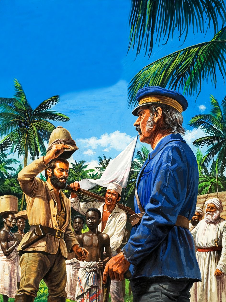 Henry Stanley saluda a David Livingstone de Roger Payne