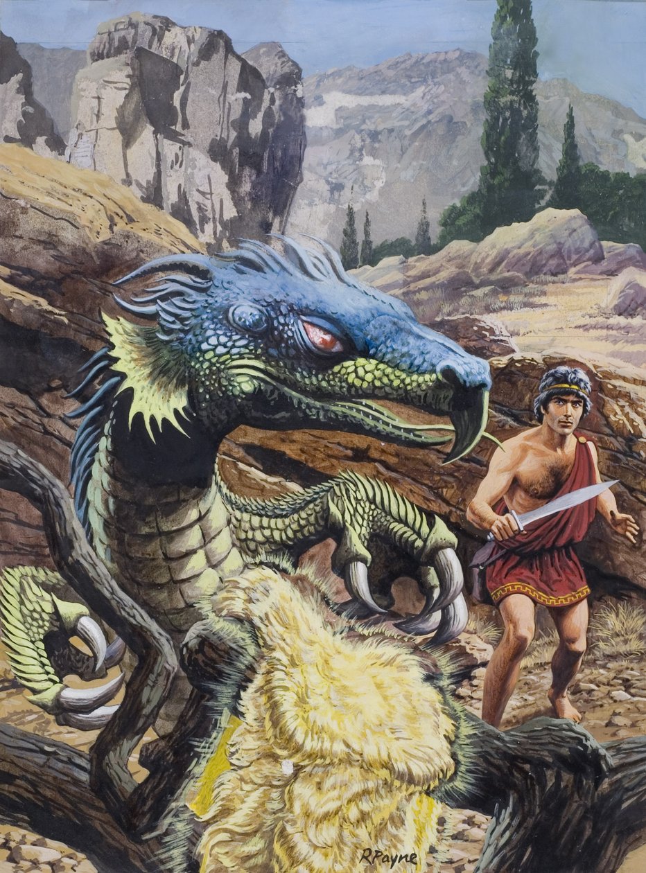 Leyenda del Vellocino de Oro (gouache sobre papel) de Roger Payne