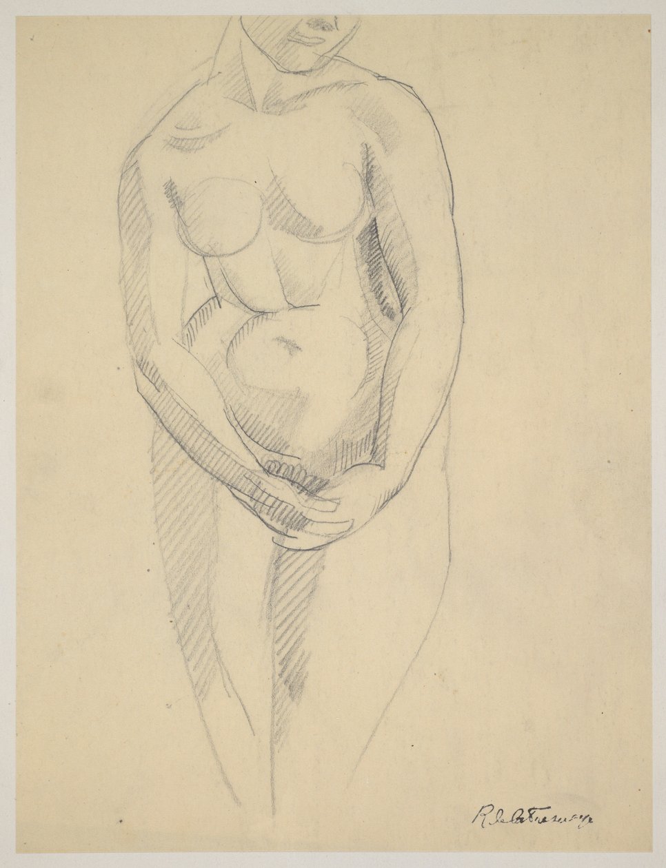 Desnuda con las manos cruzadas de Roger de La Fresnaye