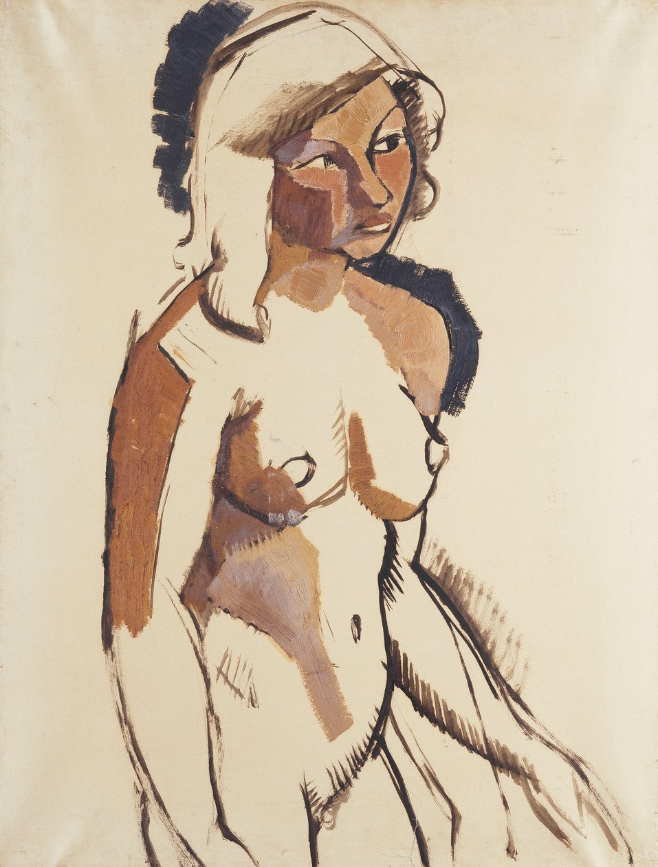 La Chica Italiana, tres cuartos de longitud, Mirando a la Derecha, c.1910-11 de Roger de La Fresnaye